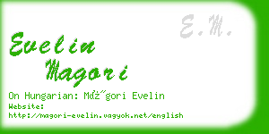 evelin magori business card